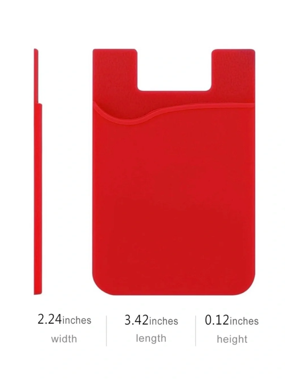 💞 New Red Adhesive Silicone Card Holder Sleeve for Smartphones